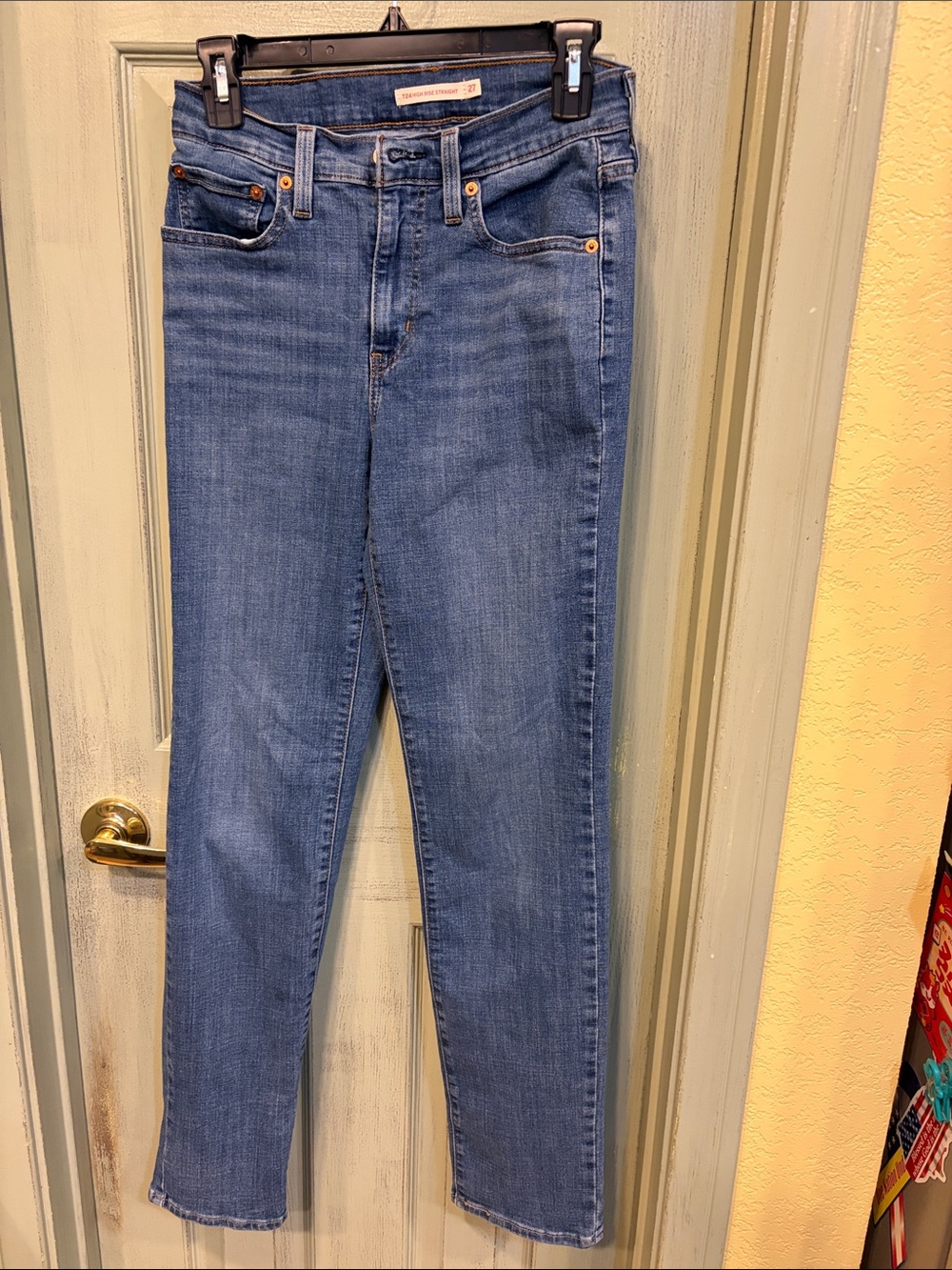 Levi's Medium Blue 724 High Rise Straight-Leg Women's Jeans